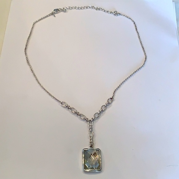 Avon large crystal pendant drop statement necklace - Picture 2 of 7